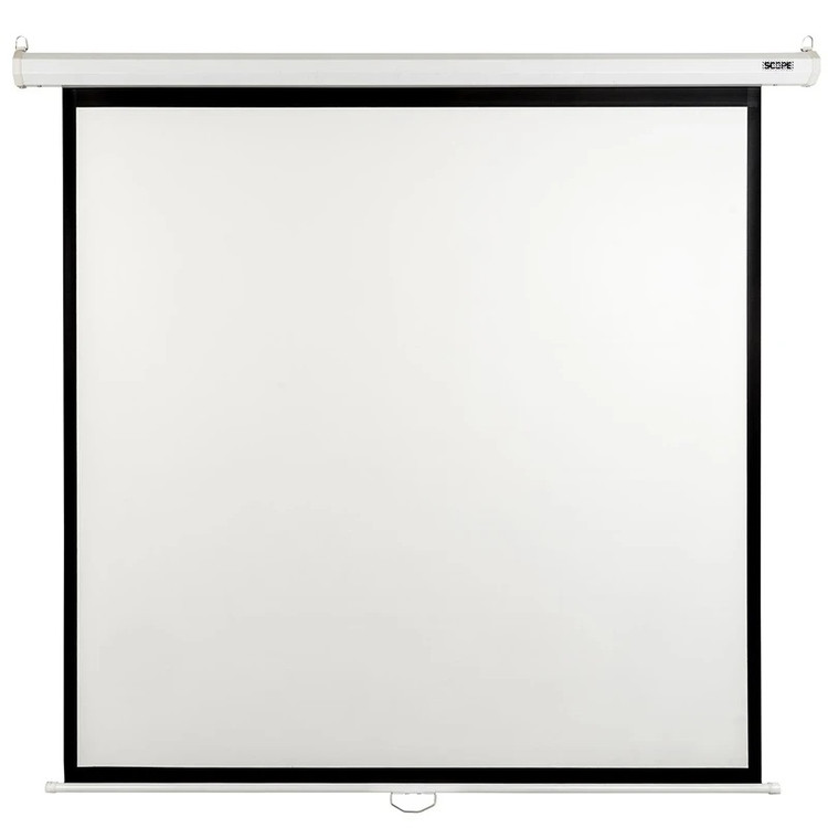 پرده نمایش پروژکتور سقفی / دیواری اسکوپ 1.8*1.8 دستی
