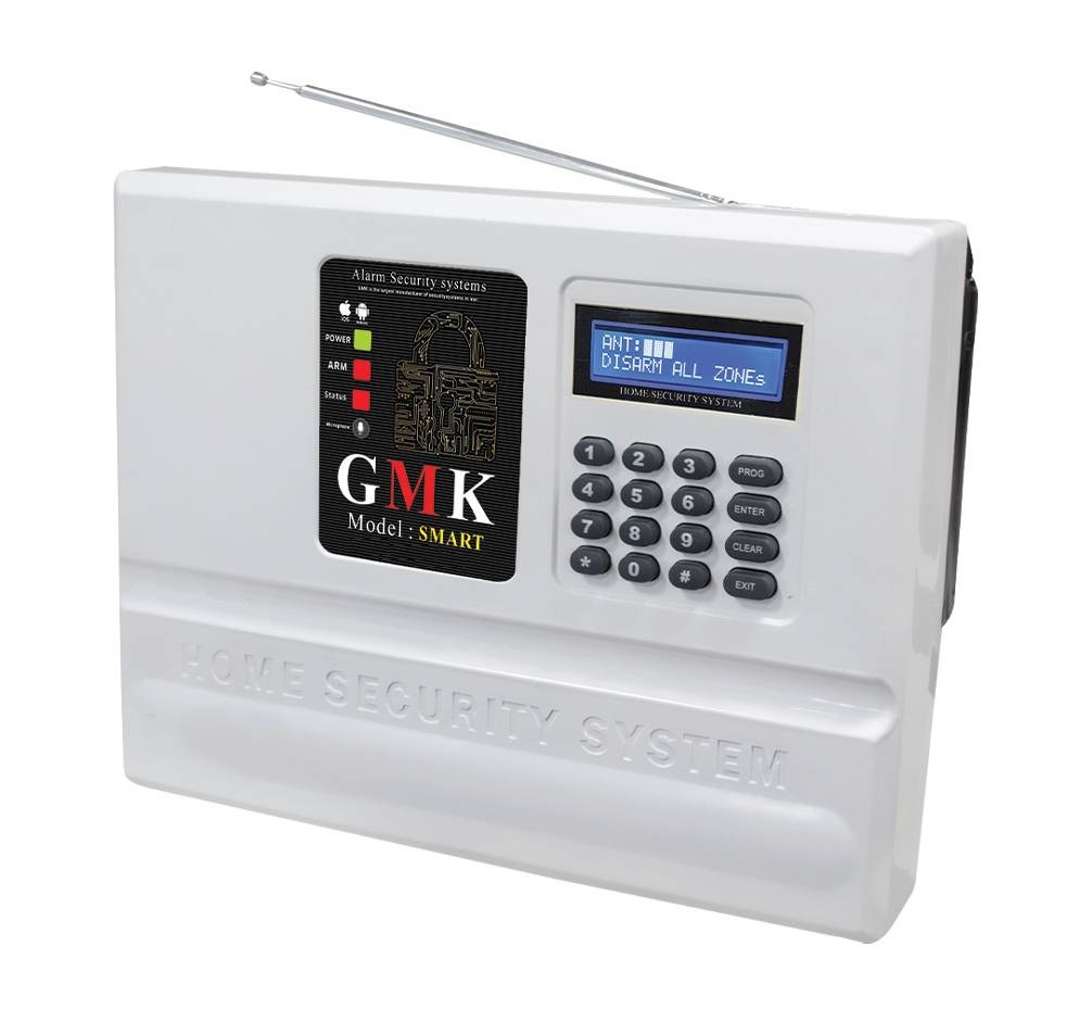 دزدگیر سیم کارتی 4 زون بی سیم و 10 زون با سیم تحت شبکه جی ام کا  Security Alarm GMK SMART
